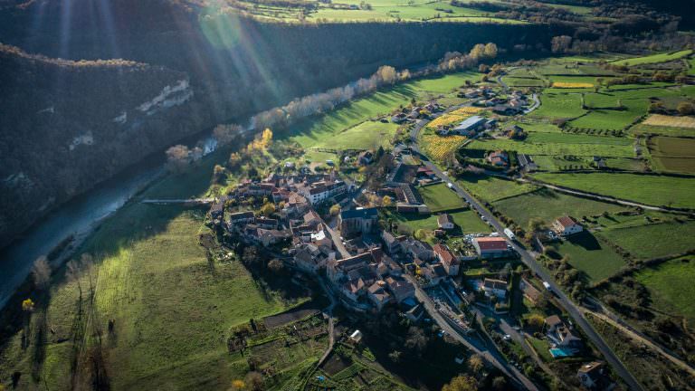 Paysage du village Compregnac