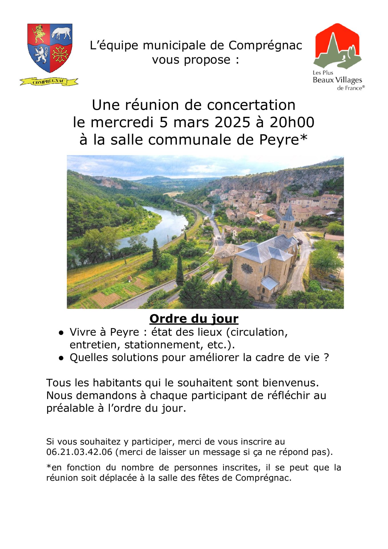 Lire la suite à propos de l’article Réunion concertation pour les habitants de Peyre