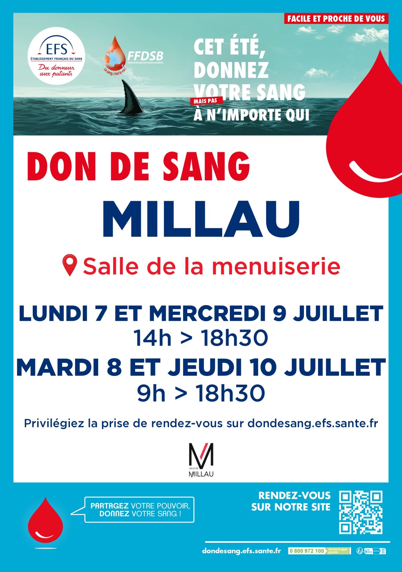Lire la suite à propos de l’article Don du sang à Millau
